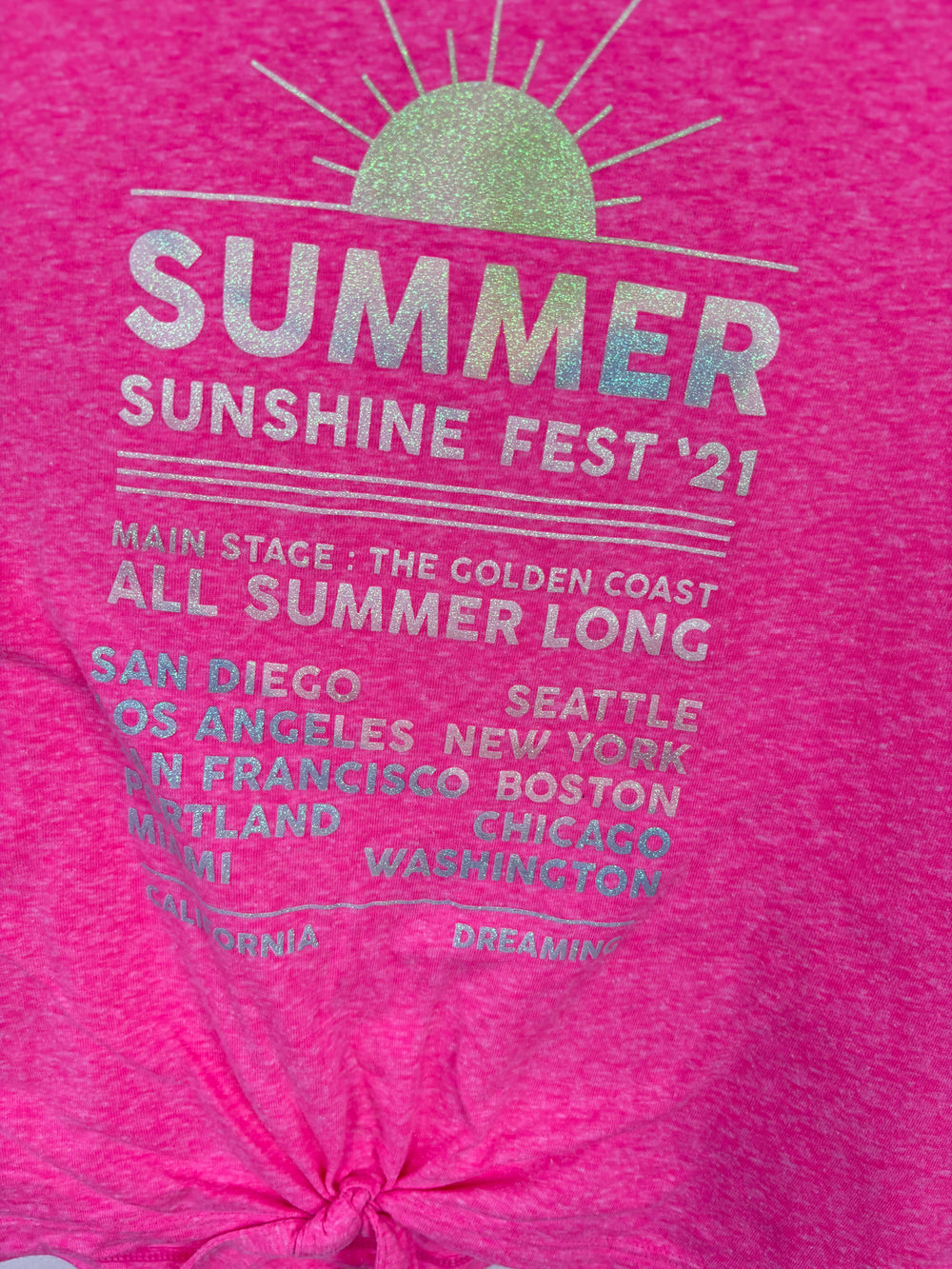 M&S Pink Tie Front Summer T-Shirt 12-13 Years-Tops-Second Snuggle Preloved
