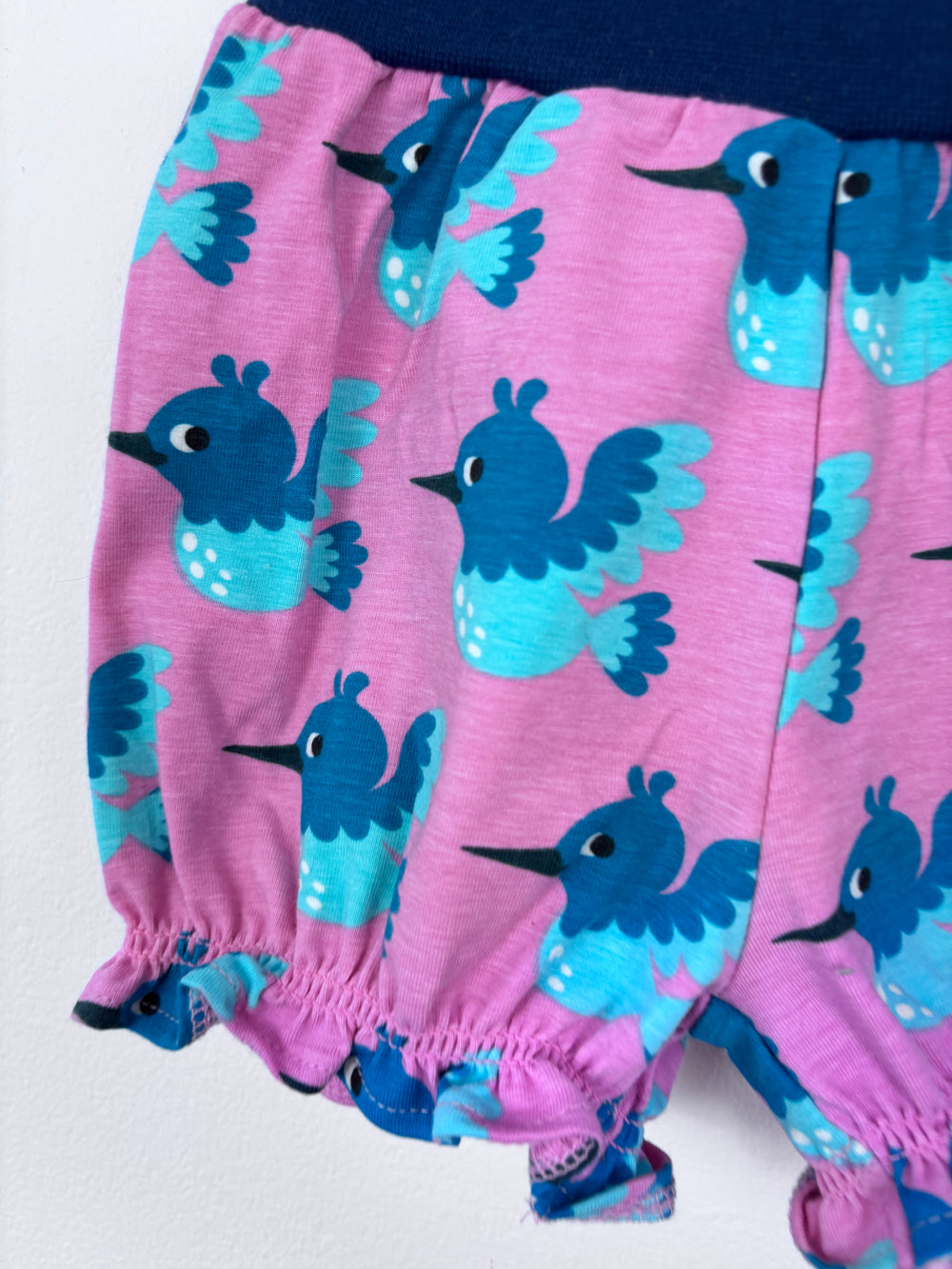 Maxomorra Purple Bird Print Shorts 98/104 (3-4 Years)-Shorts-Second Snuggle Preloved