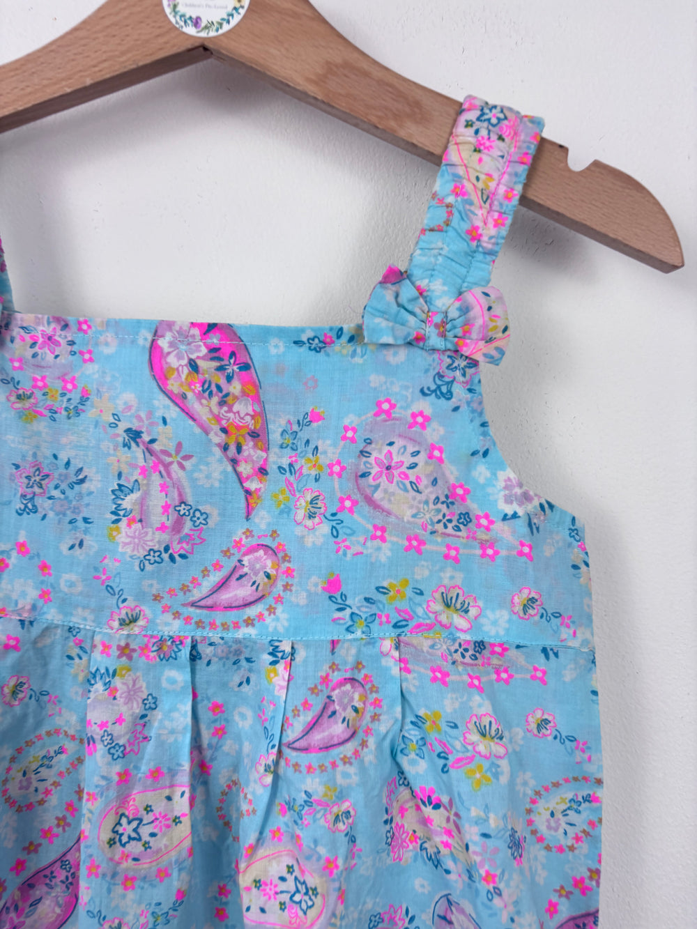Monsoon Blue Paisley Print Romper 3-4 Years-Play Suits-Second Snuggle Preloved
