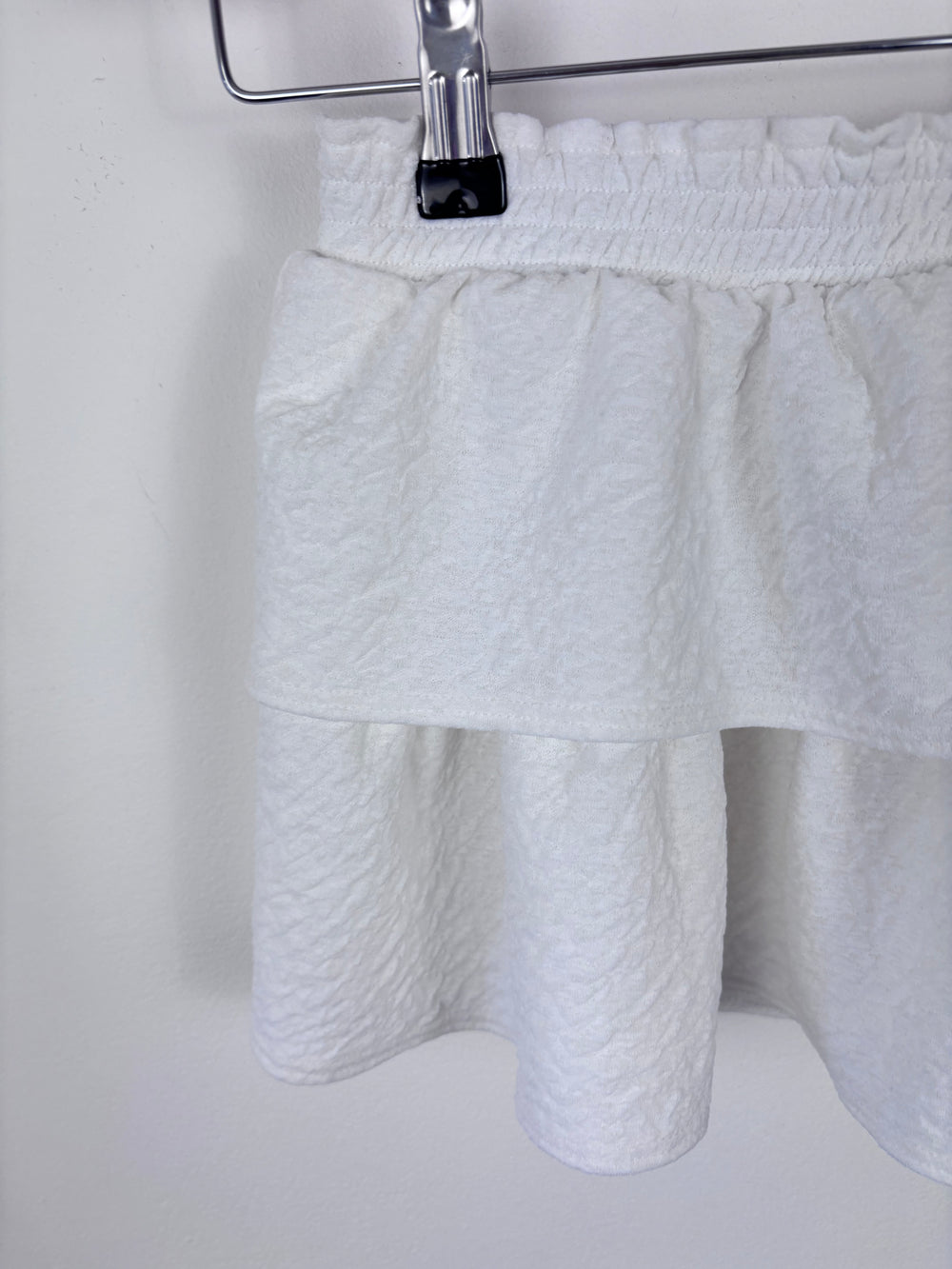 River Island White Textured Tiered Skirt 3-4 Years-Skirts-Second Snuggle Preloved