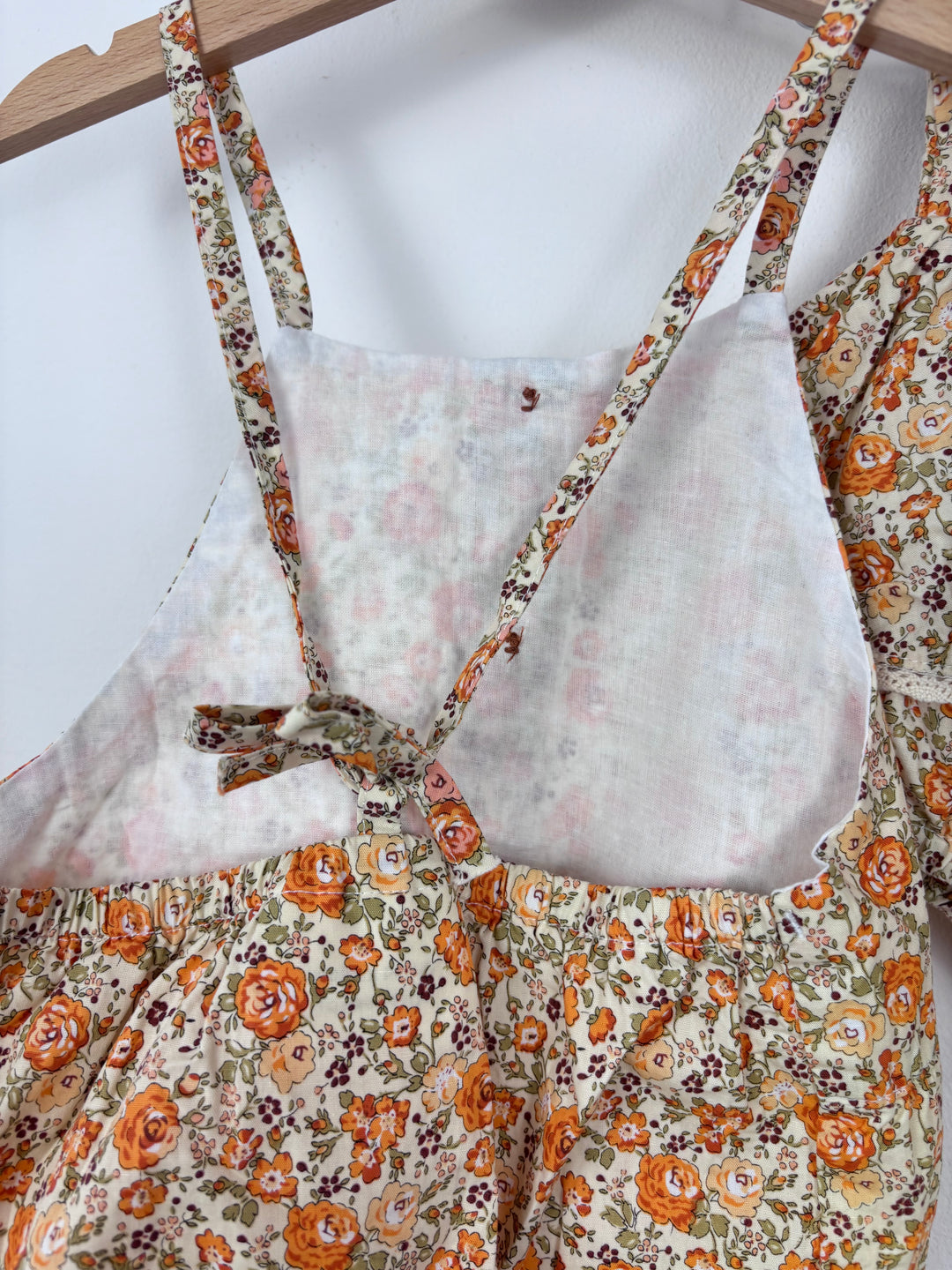 Dolly Wears Floral Strappy Romper And Ruffle Bloomers Set 3-4 Years-Rompers-Second Snuggle Preloved