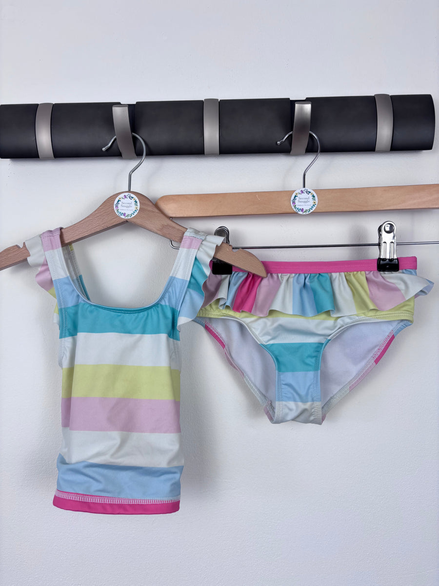 Joules Pastel Stripe Bikini Age 4 Years-Swimming-Second Snuggle Preloved