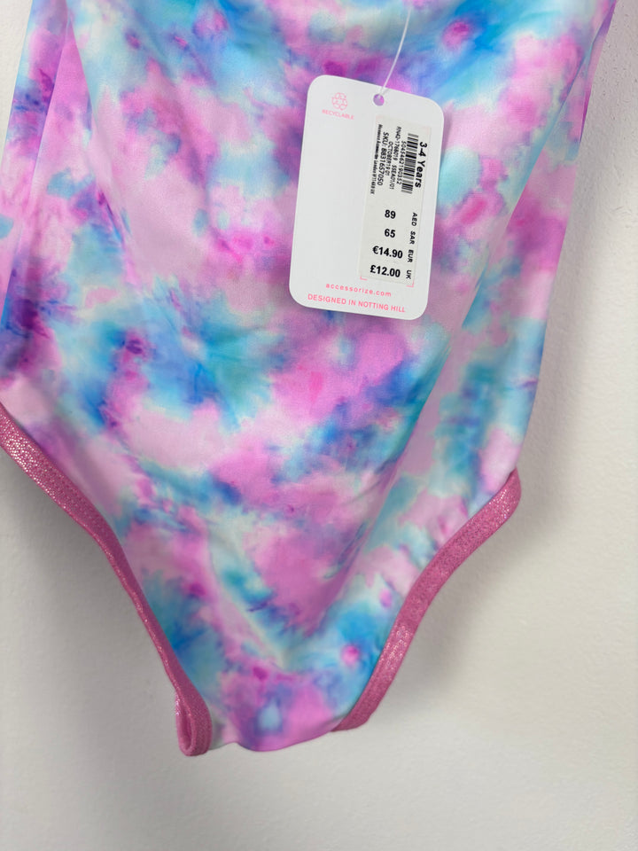 Angels Pink and Blue Tie-Dye Swimsuit Age 3-4 Years-Swimming-Second Snuggle Preloved