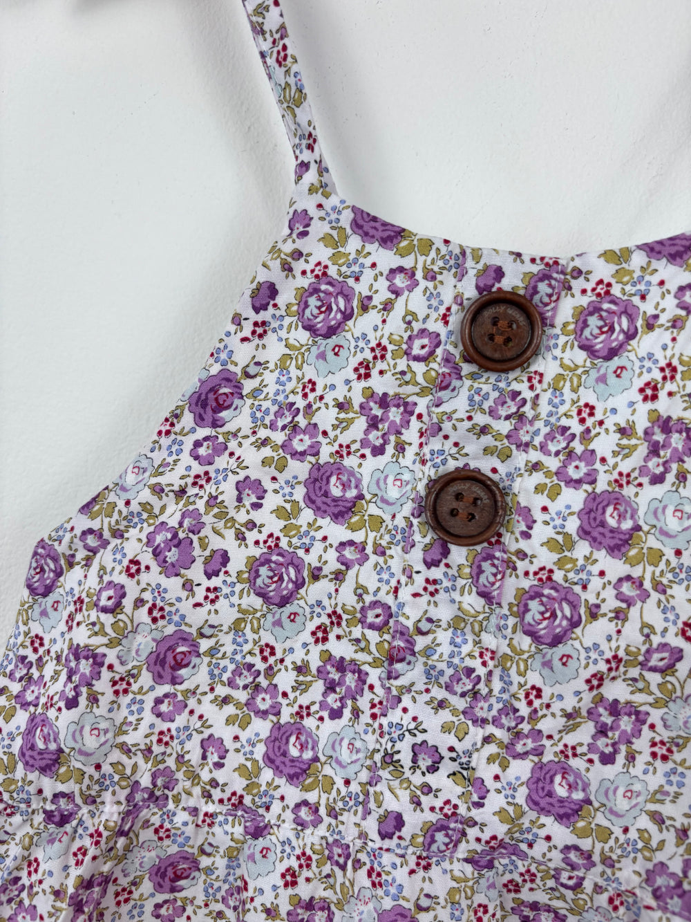 Dolly Wears Purple Floral Strappy Romper 3-4 Years-Rompers-Second Snuggle Preloved