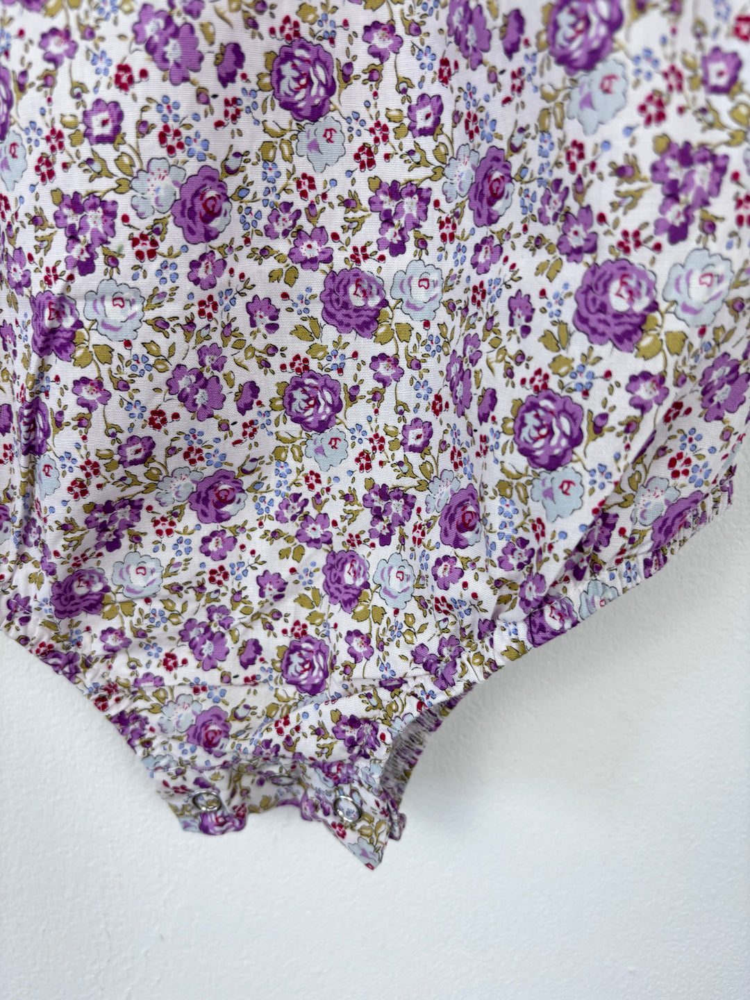 Dolly Wears Purple Floral Strappy Romper 3-4 Years-Rompers-Second Snuggle Preloved