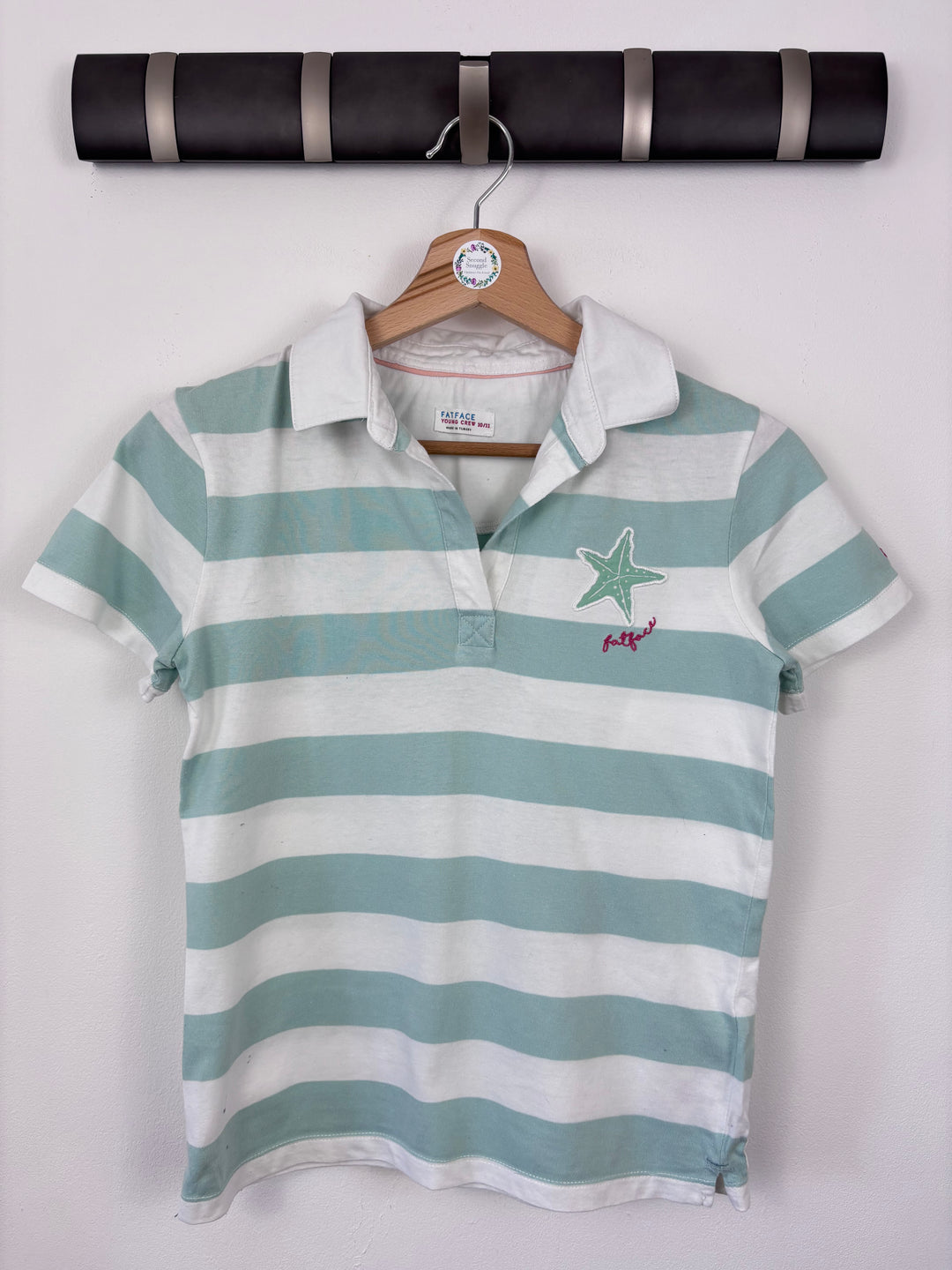 Fat Face Striped Polo Shirt 10-11 Years-Tops-Second Snuggle Preloved