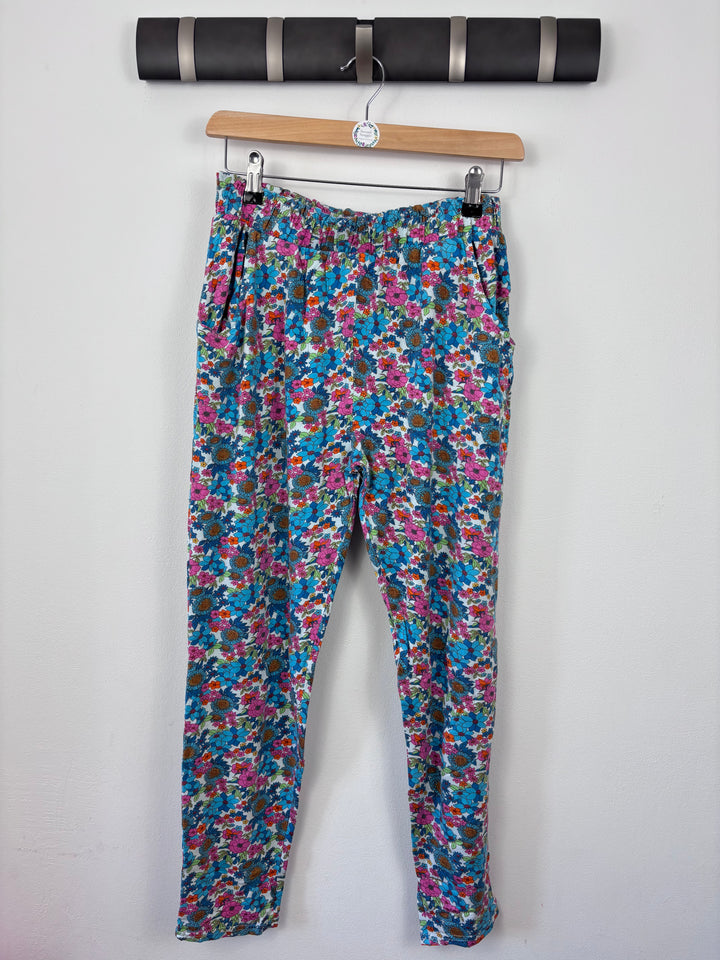 Next Floral Print Trousers 12 Years-Trousers-Second Snuggle Preloved
