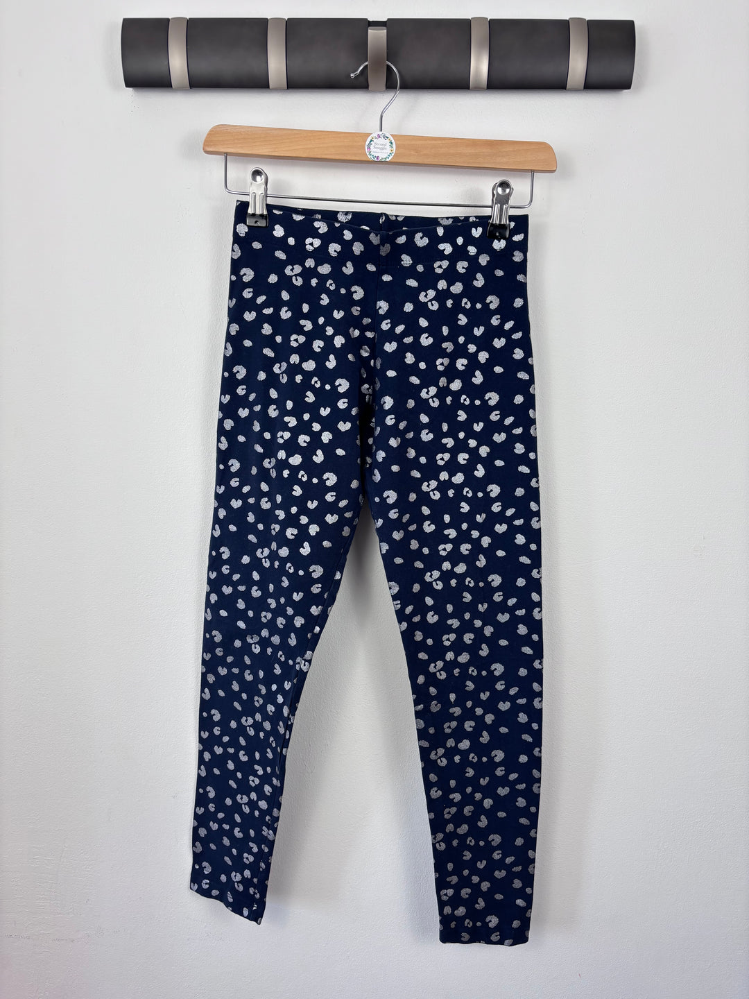 M&S Navy Print Leggings 12-13 Years-Leggings-Second Snuggle Preloved