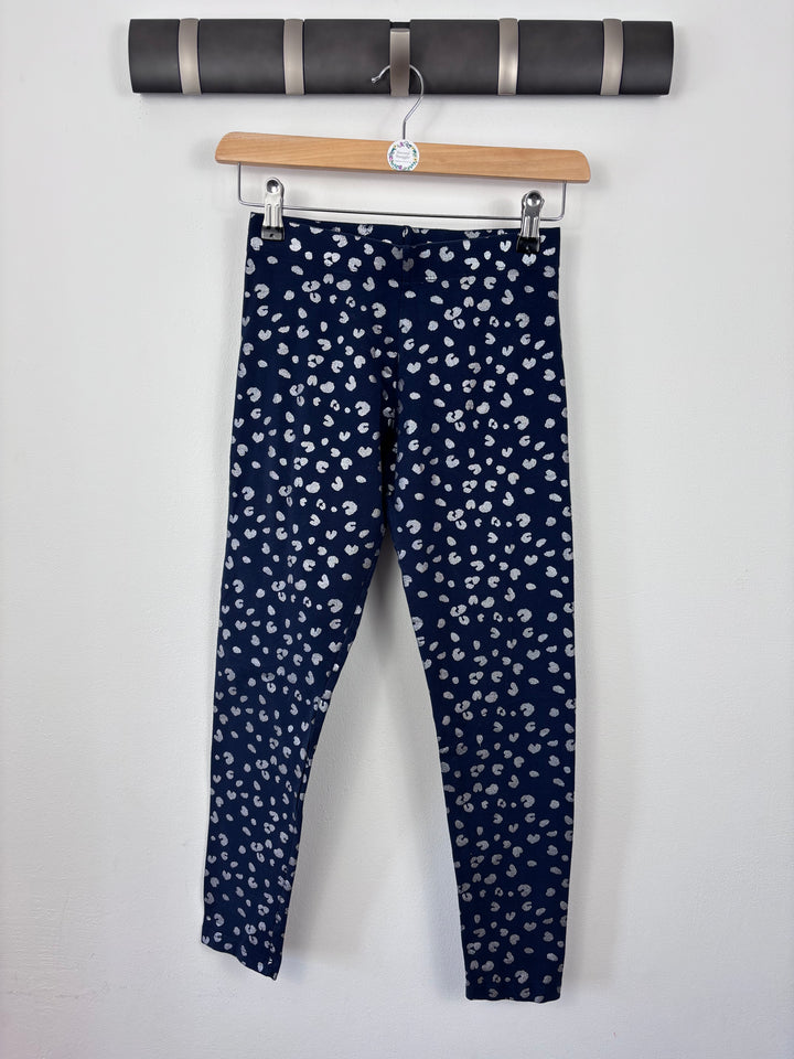 M&S Navy Print Leggings 12-13 Years-Leggings-Second Snuggle Preloved