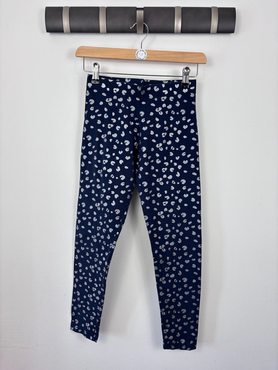 M&S Navy Print Leggings 12-13 Years-Leggings-Second Snuggle Preloved