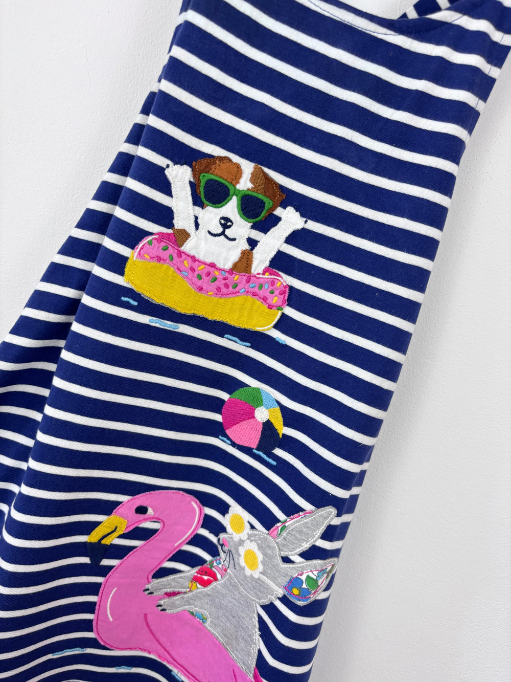 Mini Boden Striped Appliqué Jersey Dress 4-5 Years-Dresses-Second Snuggle Preloved