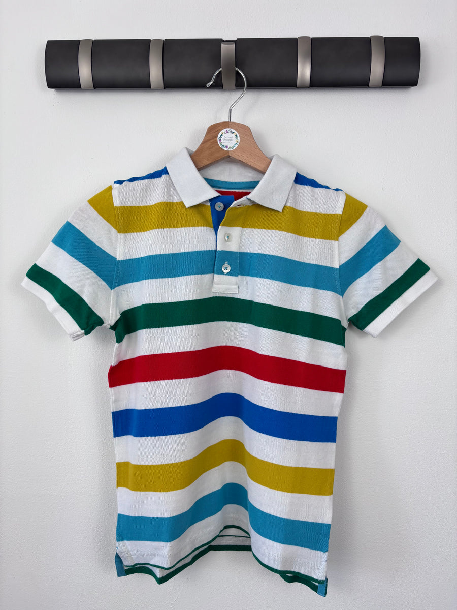 Boden Bold Stripe Short Sleeve Polo Shirt 8-9 Years-Tops-Second Snuggle Preloved