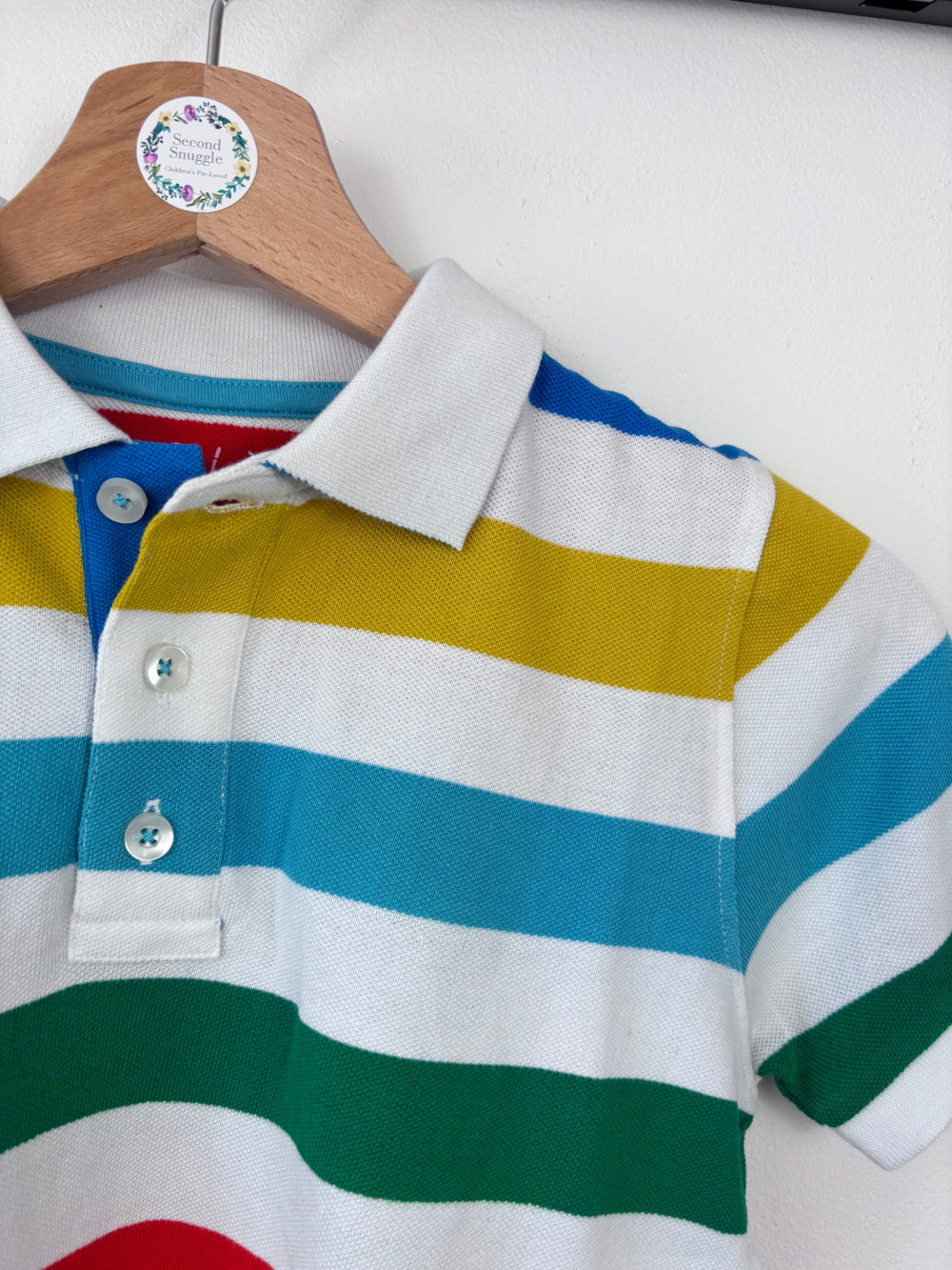 Boden Bold Stripe Short Sleeve Polo Shirt 8-9 Years-Tops-Second Snuggle Preloved