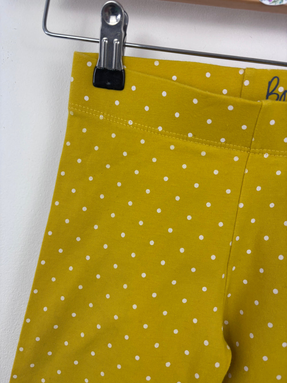 Boden Mustard Cropped Yellow Spotty Leggings 5-6 Years -Leggings-Second Snuggle Preloved