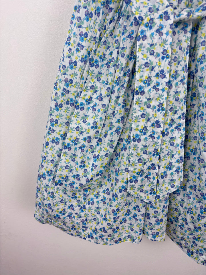 Boden Blue Floral Ruffle Sleeve Summer Dress 6-7 Years-Dresses-Second Snuggle Preloved
