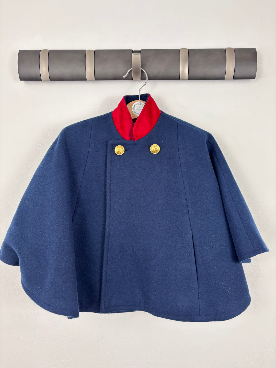 Julia Sancho Navy Cape Coat 2 Years-Coats-Second Snuggle Preloved
