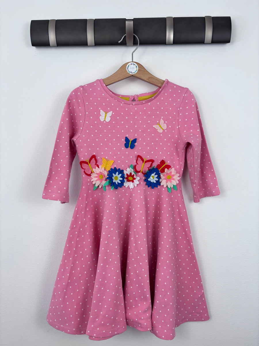 Boden Pink Butterfly Spot Dress 5–6 Years-Dresses-Second Snuggle Preloved