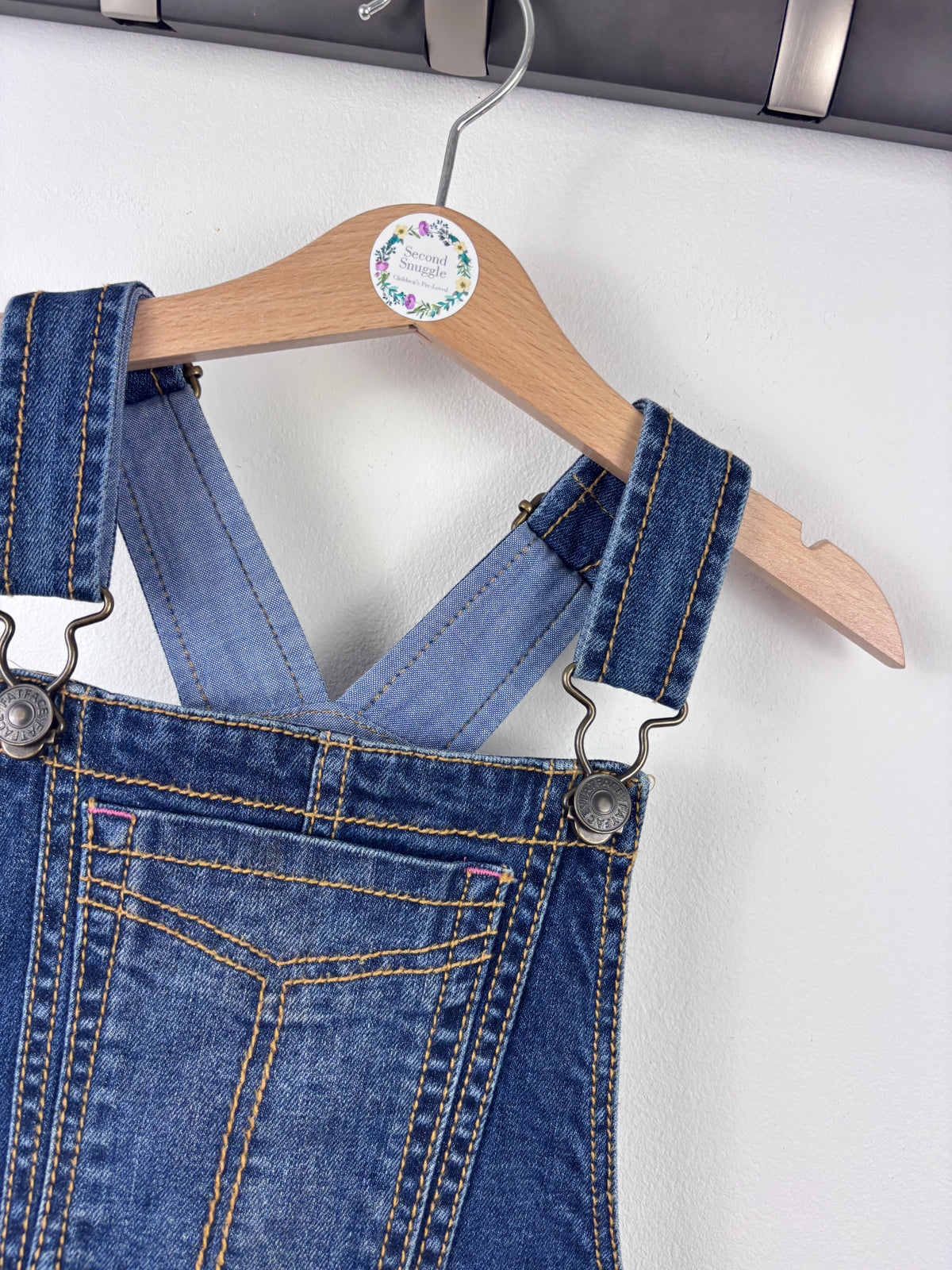 Fat Face Denim Short Dungarees 6-7 Years-Dungarees-Second Snuggle Preloved