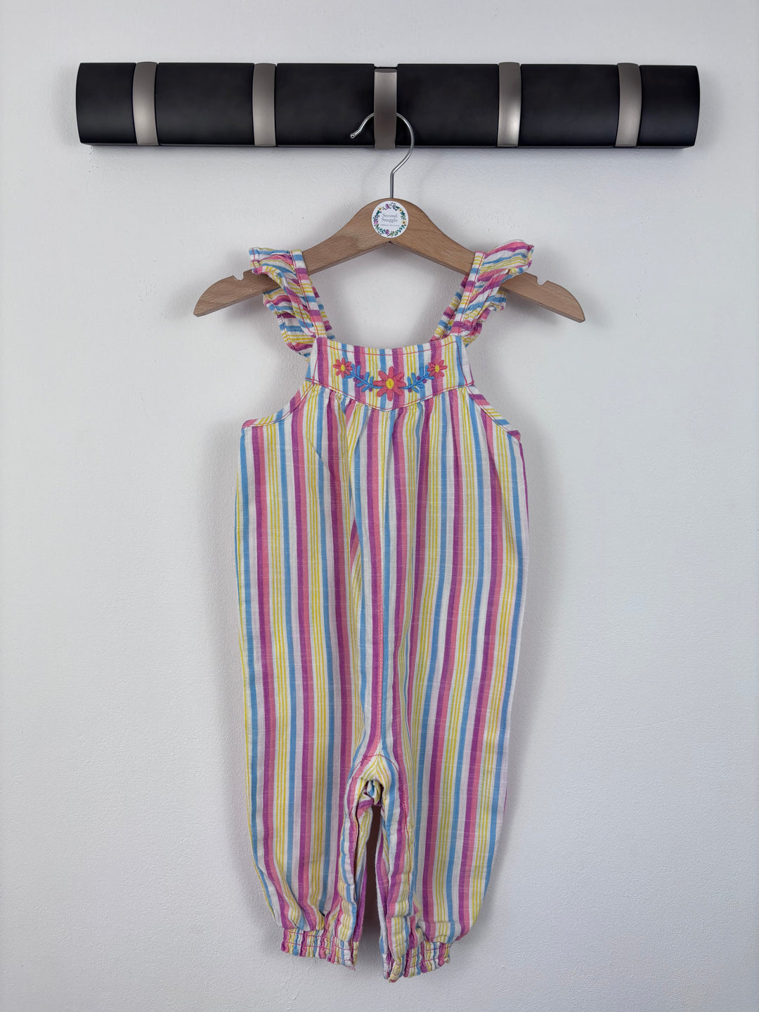 Hatley Rainbow Stripe Playsuit 12–18 Months-Rompers-Second Snuggle Preloved
