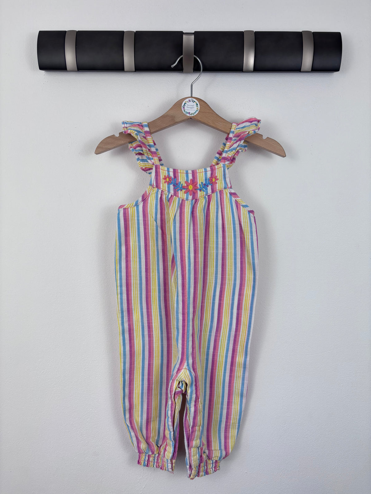 Hatley Rainbow Stripe Playsuit 12–18 Months-Rompers-Second Snuggle Preloved