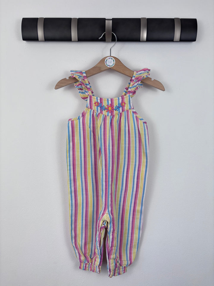 Hatley Rainbow Stripe Playsuit 12–18 Months-Rompers-Second Snuggle Preloved