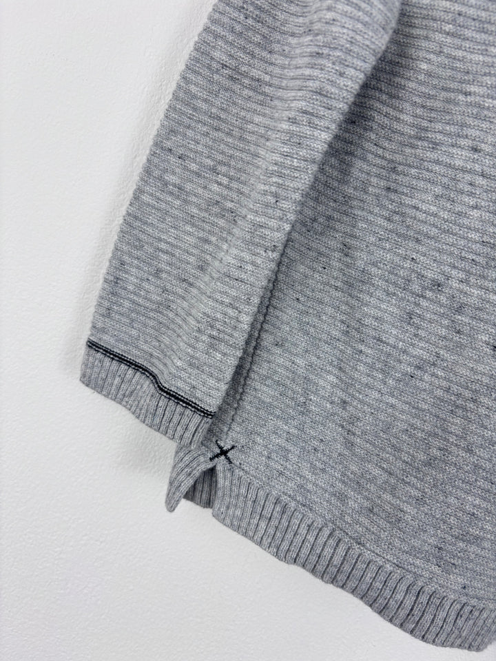 Zara Grey Knit Jumper with Zip Pocket 18–24 Months-Jumpers-Second Snuggle Preloved