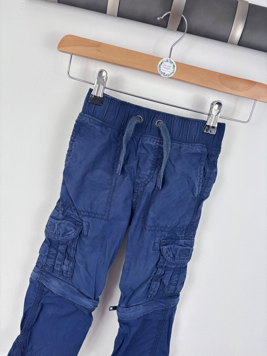 John Lewis Navy Convertible Cargo Trousers 2 Years-Trousers-Second Snuggle Preloved