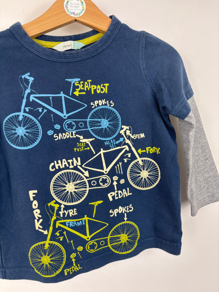 John Lewis Bicycle Top 2 Years-Tops-Second Snuggle Preloved
