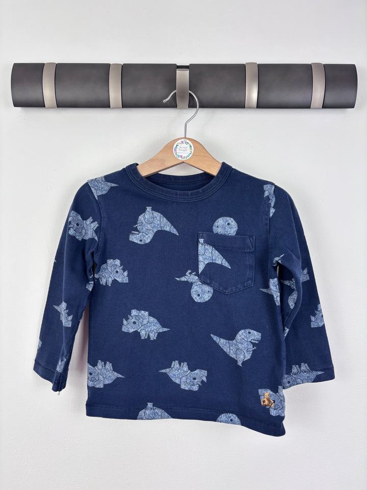 Baby Gap Dinosaur Top 2 Years-Tops-Second Snuggle Preloved