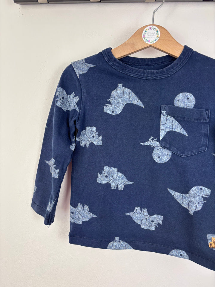 Baby Gap Dinosaur Top 2 Years-Tops-Second Snuggle Preloved