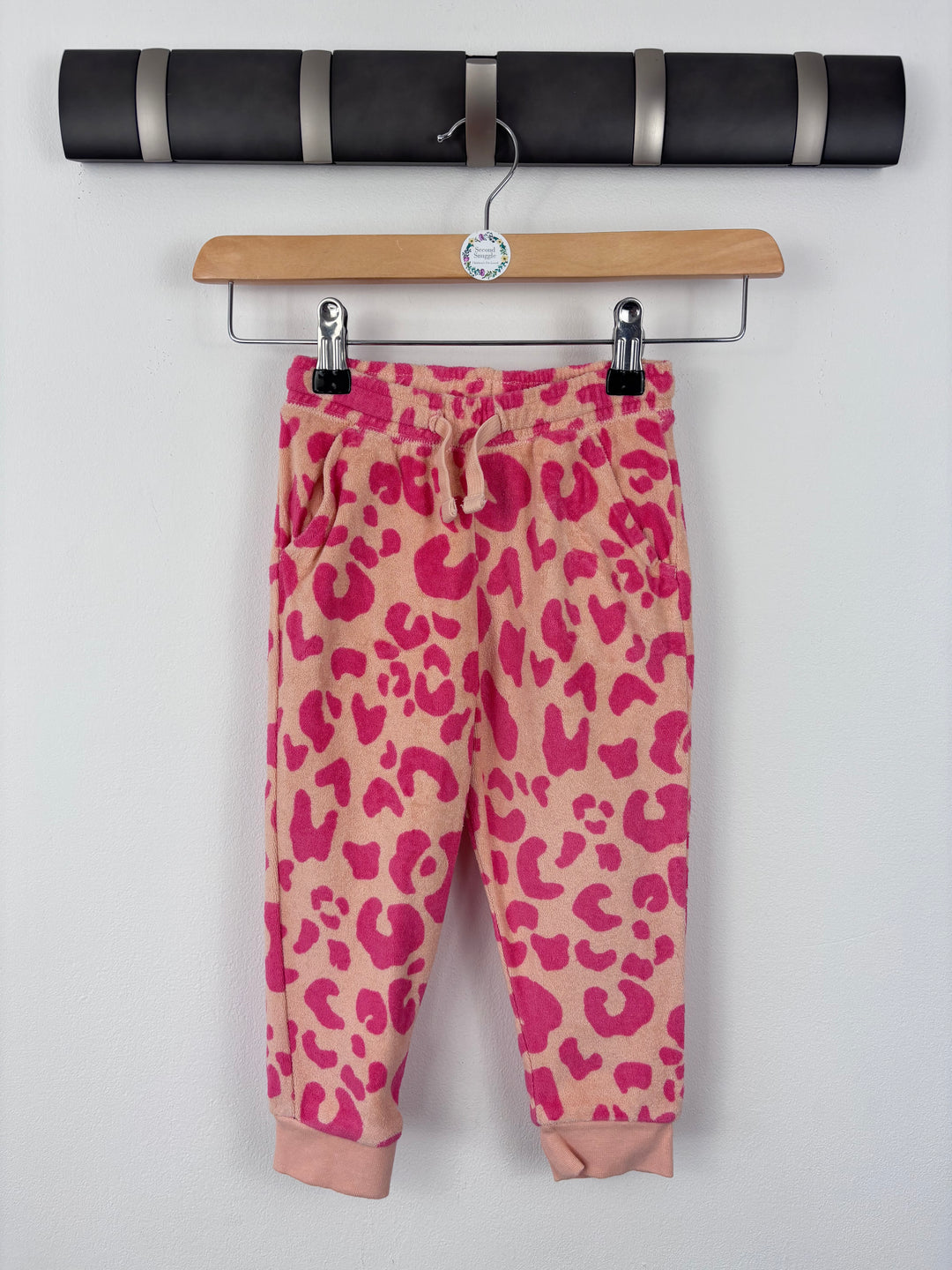 Myleene Klass Pink Leopard Joggers 18-24 Months-Trousers-Second Snuggle Preloved