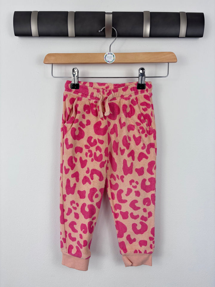 Myleene Klass Pink Leopard Joggers 18-24 Months-Trousers-Second Snuggle Preloved
