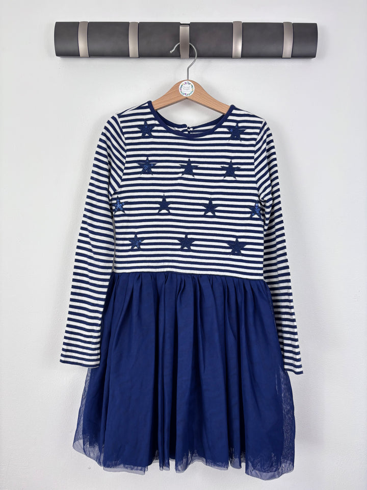 M&S Star Stripe Tulle Dress 6-7 Years-Dresses-Second Snuggle Preloved