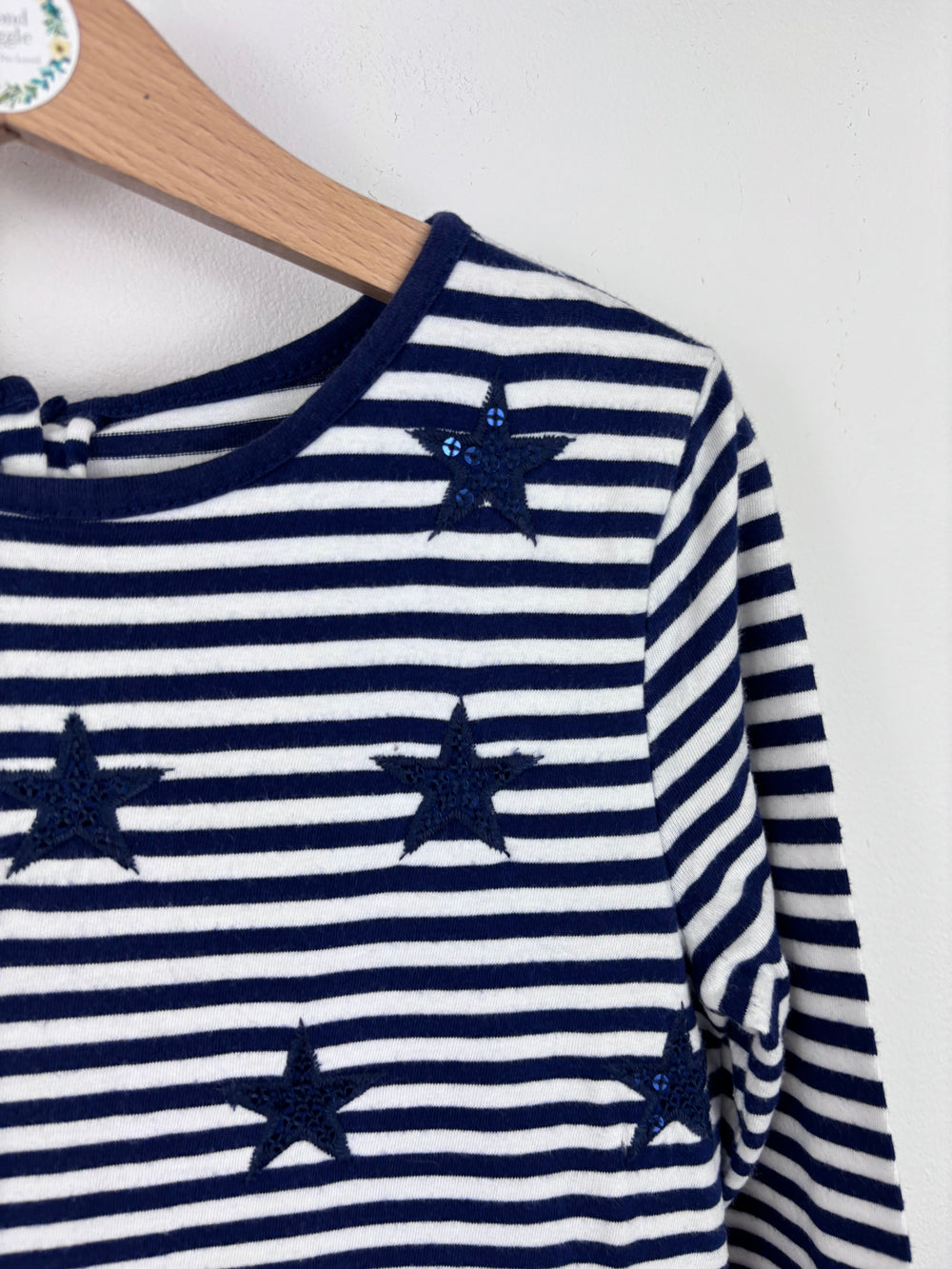 M&S Star Stripe Tulle Dress 6-7 Years-Dresses-Second Snuggle Preloved
