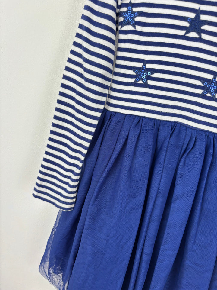 M&S Star Stripe Tulle Dress 6-7 Years-Dresses-Second Snuggle Preloved