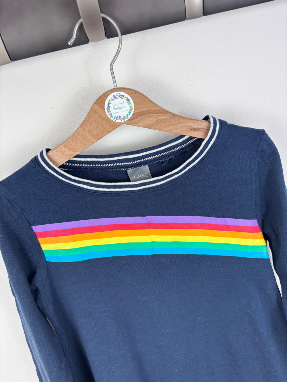 Next Rainbow Stripe Dress 7 Years-Dresses-Second Snuggle Preloved