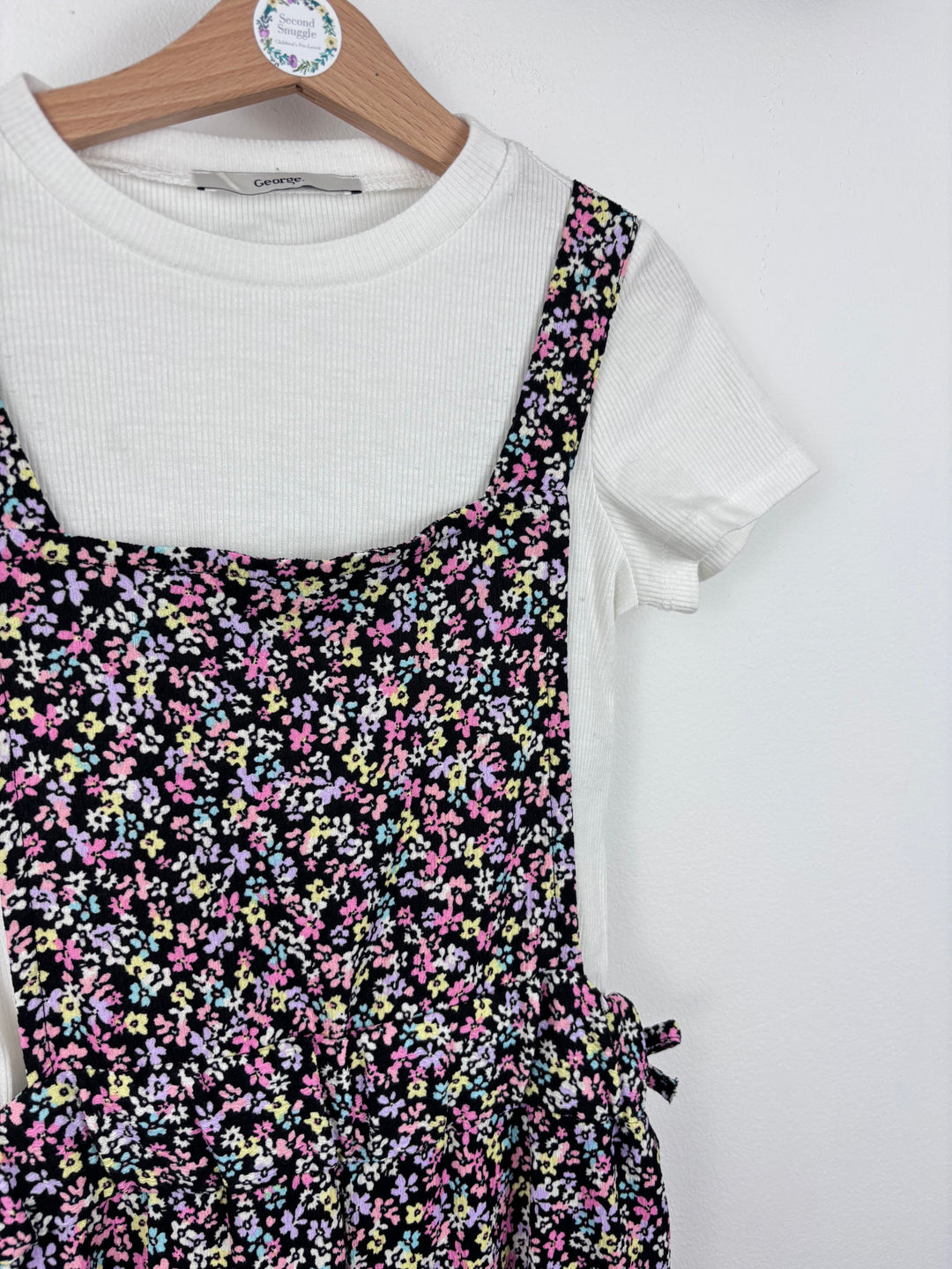 George Floral Jumpsuit Set 8–9 Years-Dungarees-Second Snuggle Preloved