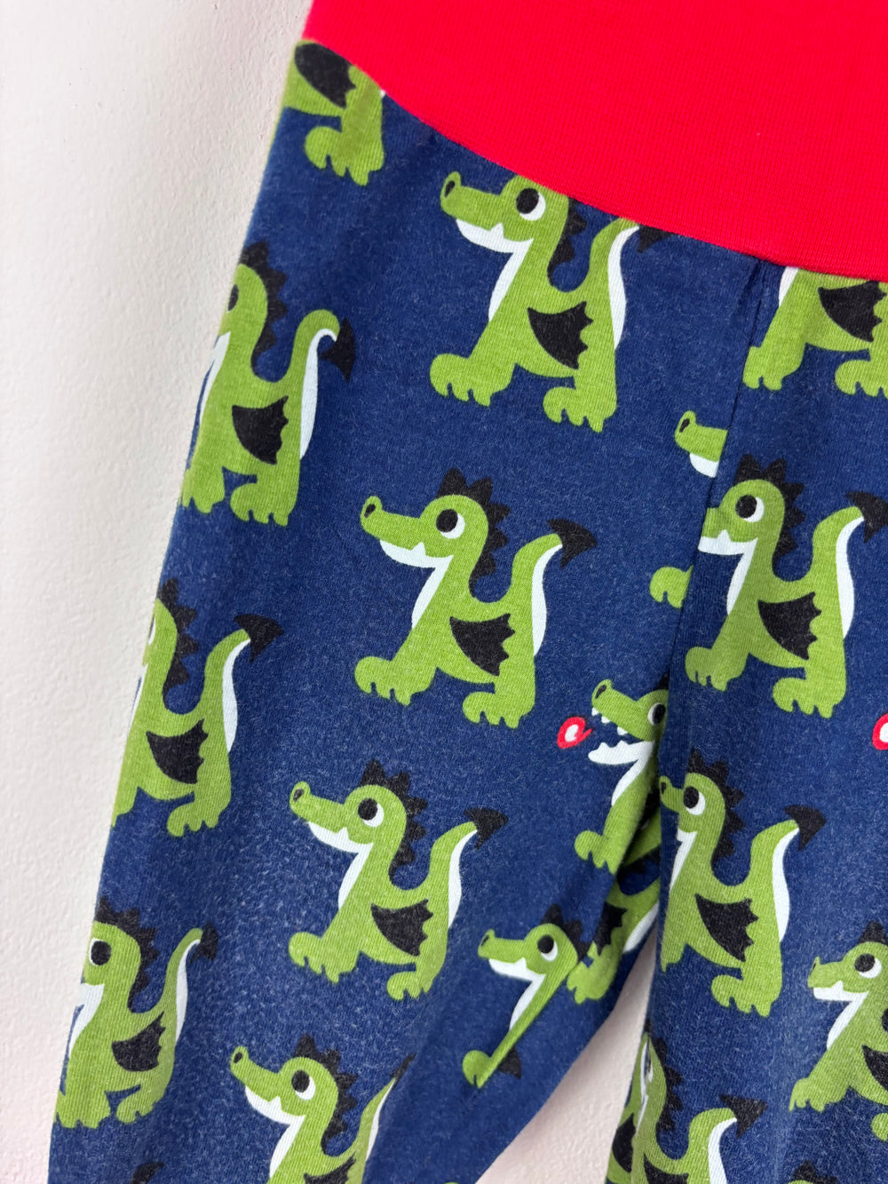 Maxomorra Crocodile Trousers 9-12 Months-Leggings-Second Snuggle Preloved
