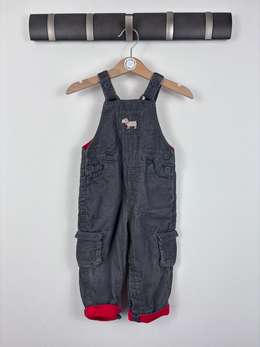 John Lewis Grey Dungarees 9-12 Months-Dungarees-Second Snuggle Preloved