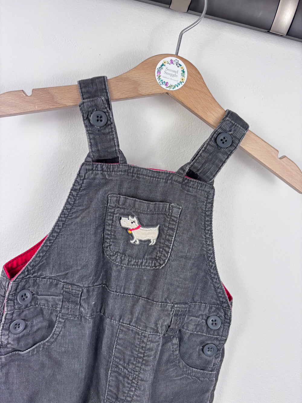 John Lewis Grey Dungarees 9-12 Months-Dungarees-Second Snuggle Preloved