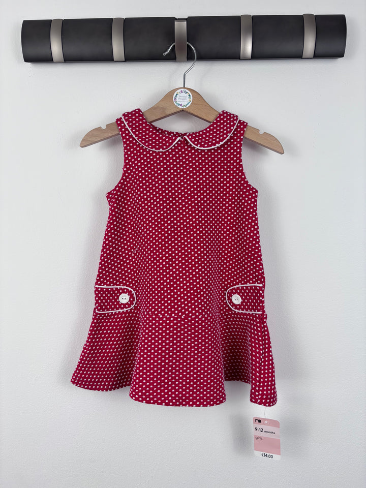 Mothercare Red Spot Dress 9-12 Months-Dresses-Second Snuggle Preloved