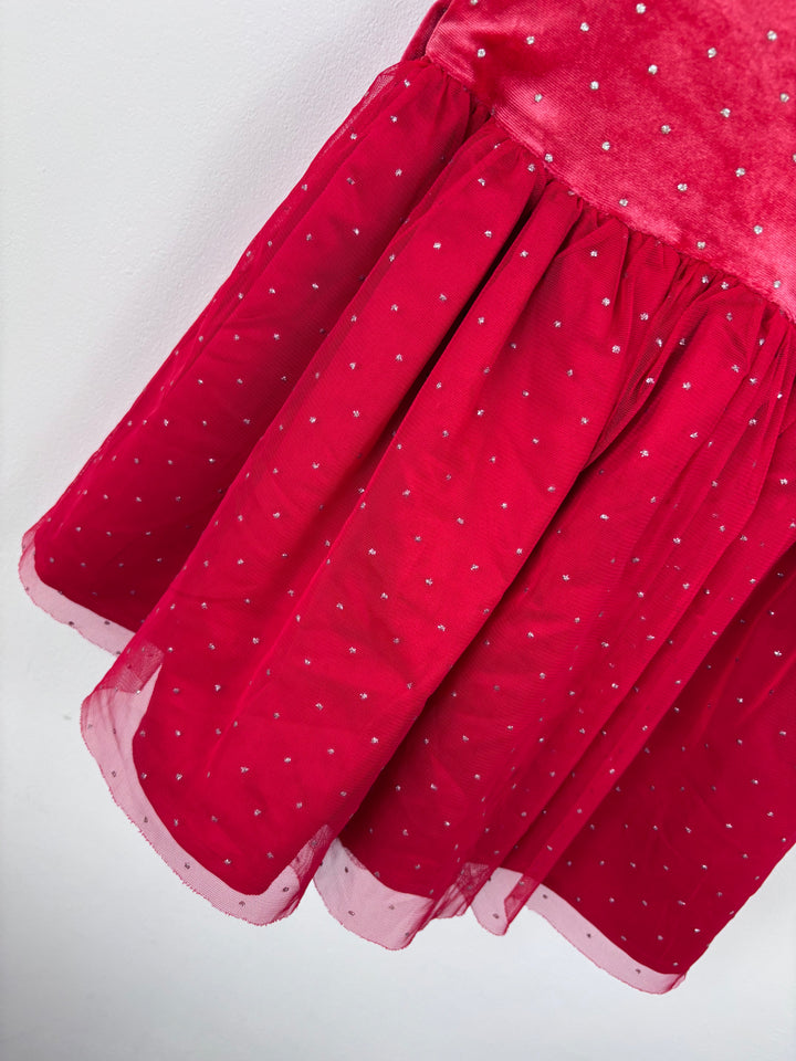 M&S Red Party Dress 6-7 Years-Dresses-Second Snuggle Preloved
