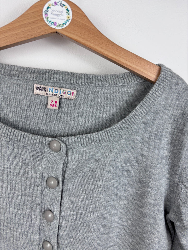 M&S Grey Cardigan 7-8 Years-Cardigans-Second Snuggle Preloved