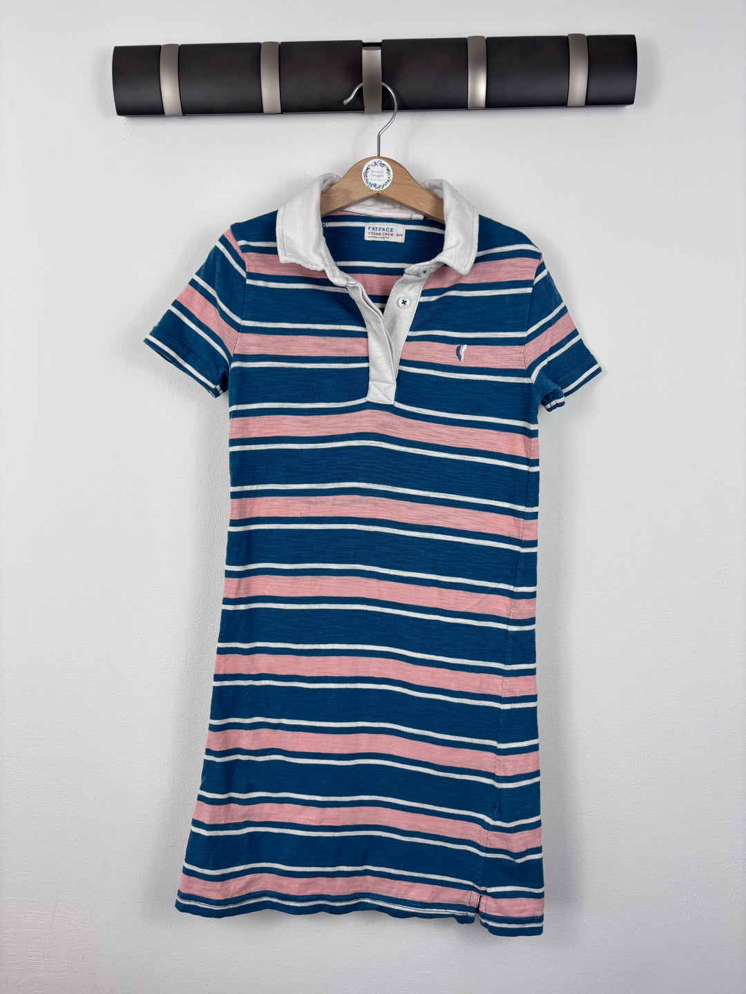 Fat Face Striped Polo Dress 8-9 Years-Dresses-Second Snuggle Preloved