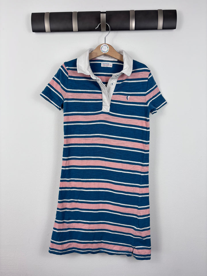 Fat Face Striped Polo Dress 8-9 Years-Dresses-Second Snuggle Preloved