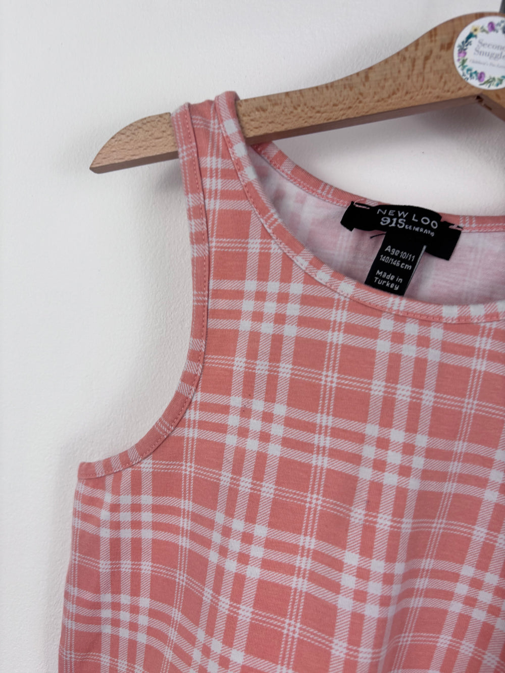 New Look Pink Check Co Ord Set 10-11 Years-Sets-Second Snuggle Preloved