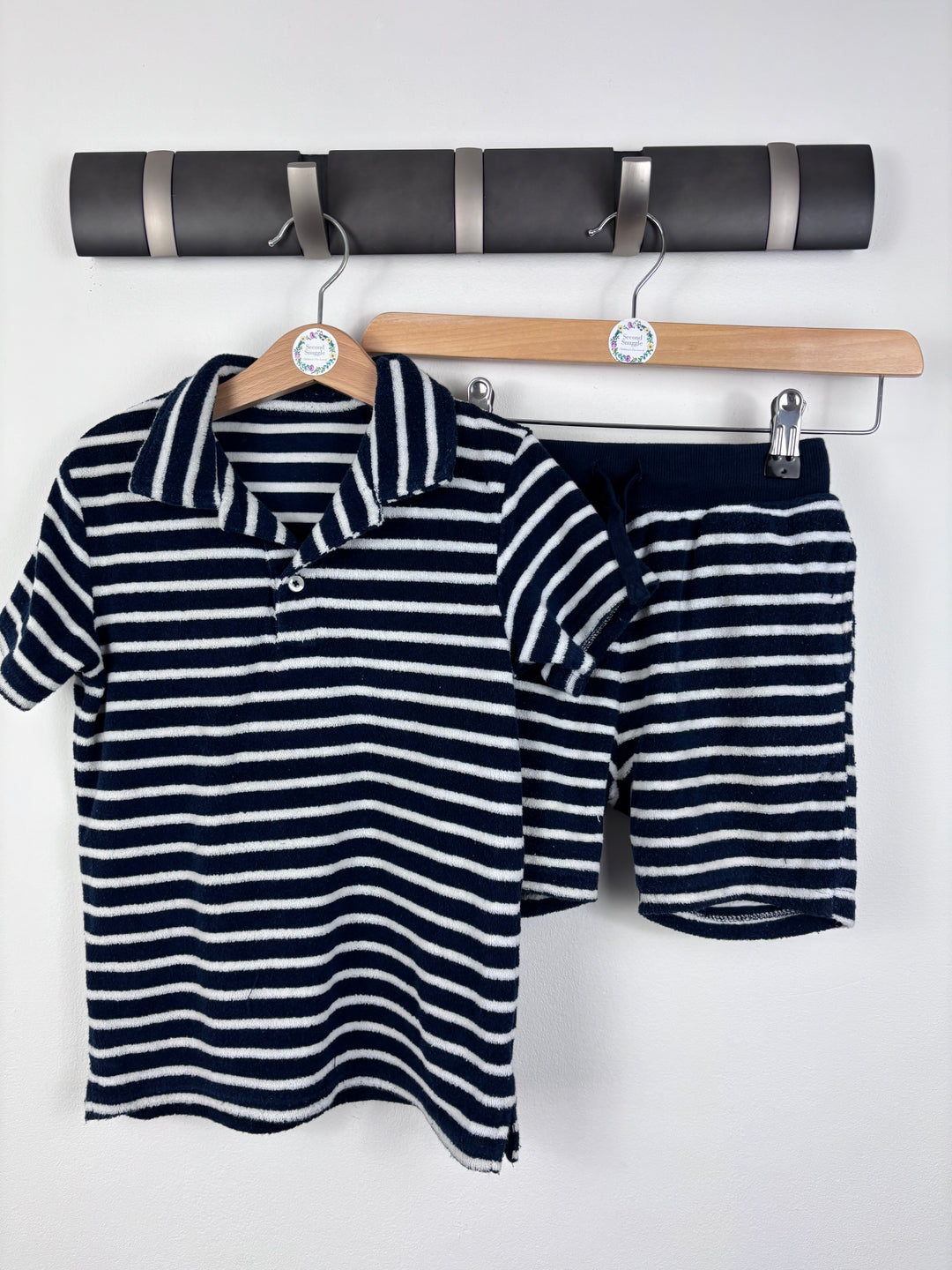 Next Striped Towelling Set 4–5 Years-Sets-Second Snuggle Preloved