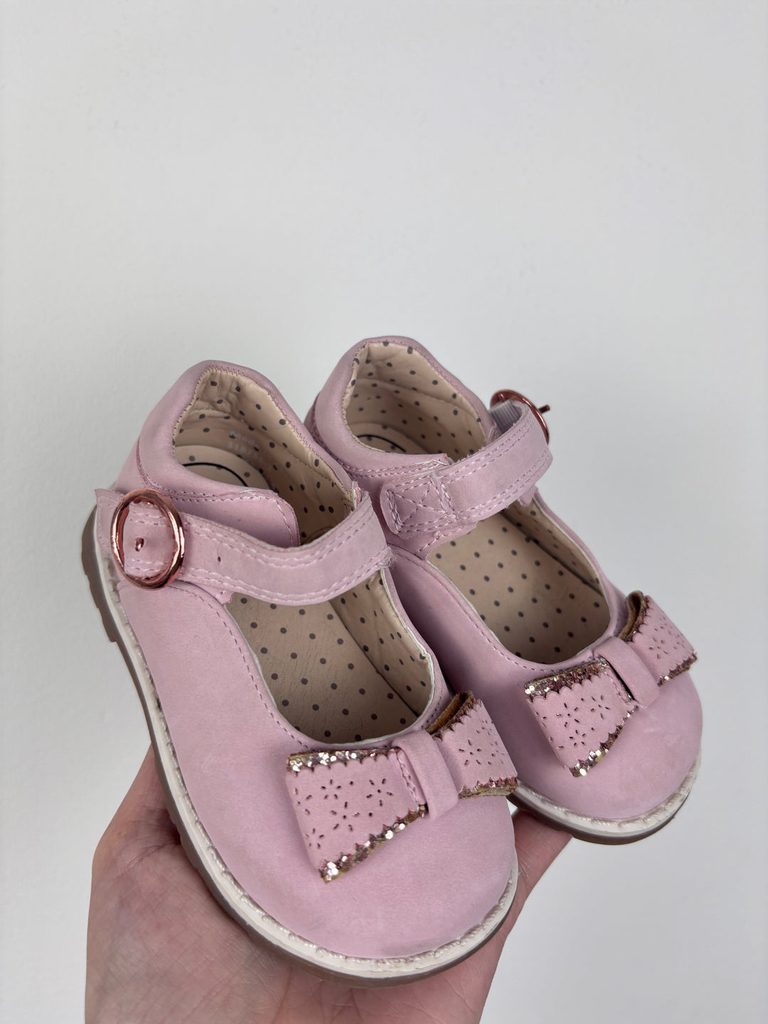 Pink Bow Mary Jane Shoes UK 4-Shoes-Second Snuggle Preloved
