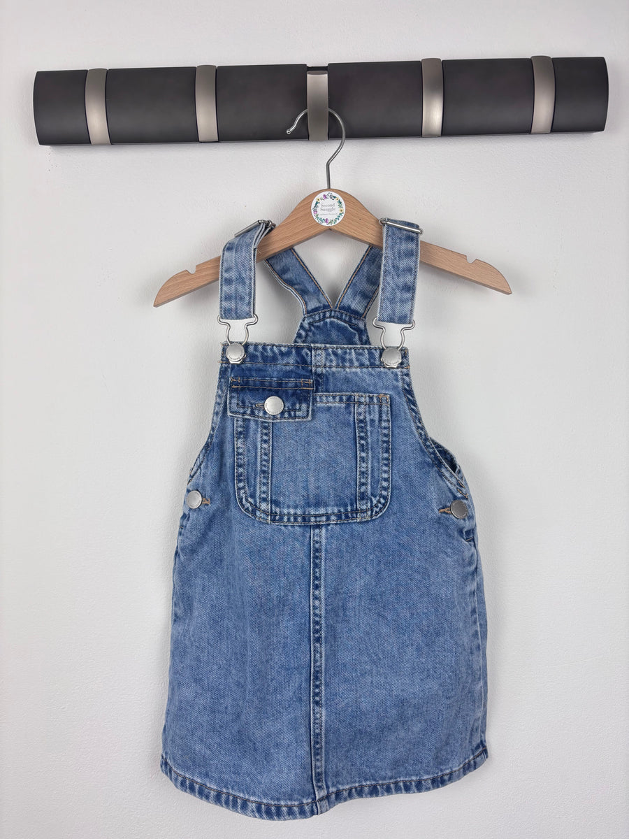 Next Denim Pinafore Dress 2-3 Years-Dresses-Second Snuggle Preloved