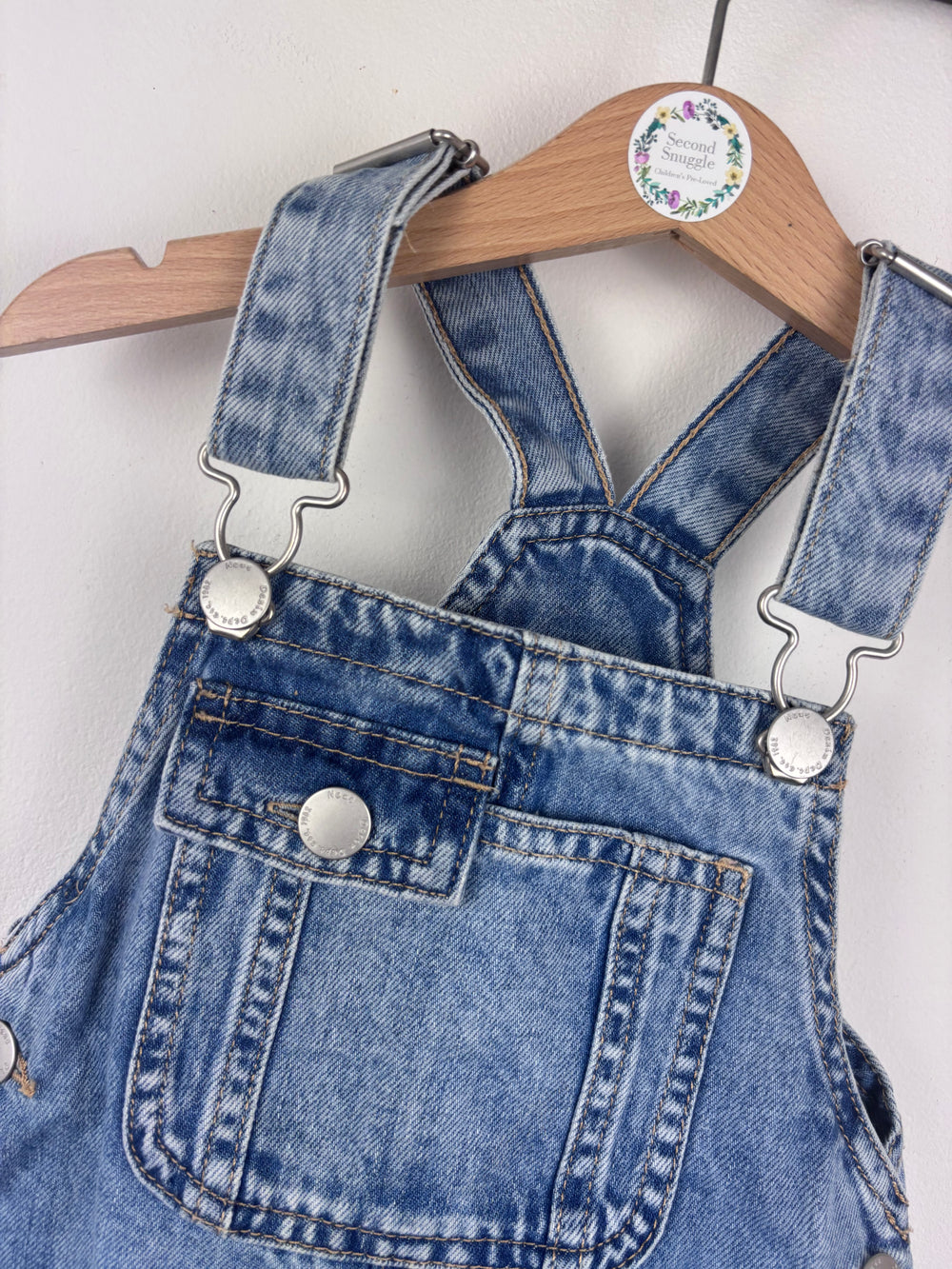 Next Denim Pinafore Dress 2-3 Years-Dresses-Second Snuggle Preloved